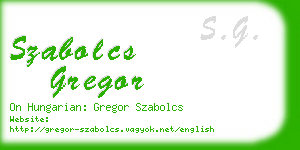 szabolcs gregor business card